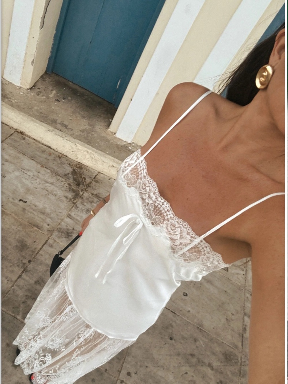 Show Me Your MuMu Celine White Lace Slip Dress - NWT XS